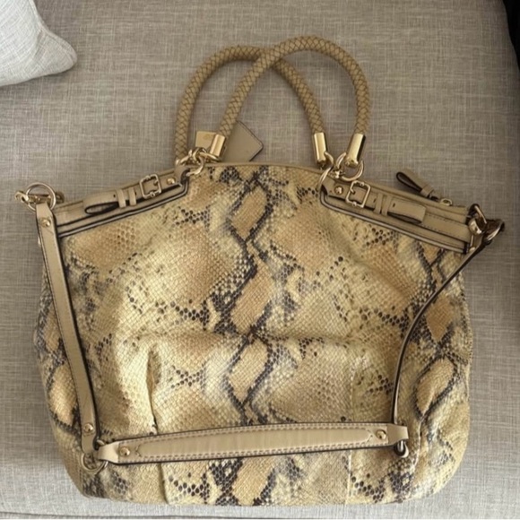 Limited Edition Coach Madison Lindsey python embossed handbag. Authentic - Picture 4 of 6